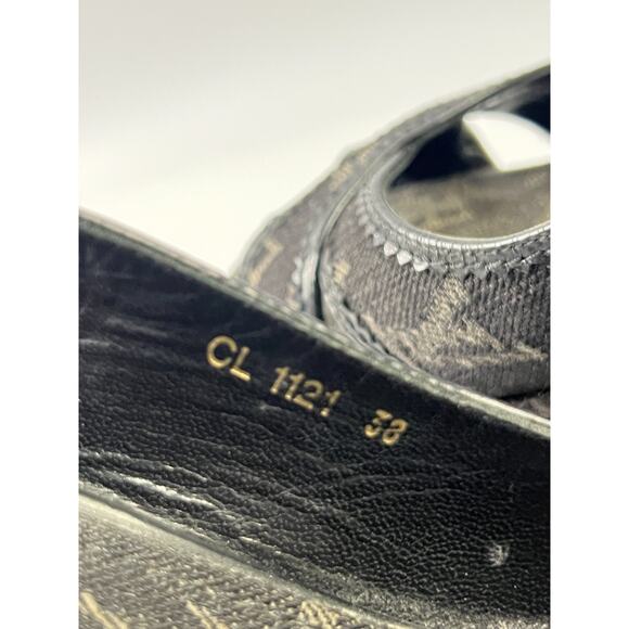 Louis Vuitton Monogram Canvas Wedge Sandals 38 (US7.5) - Picture 6 of 7